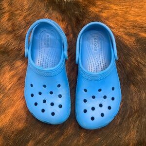 Blue Crocs, kids size C13, used